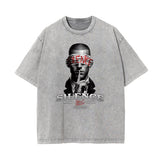 Washed Faded Street Style Pattern Tee-INNBLAC Fashion Apparel