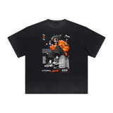 Heavyweight Street Style Abstract Graphic Tee-INNBLAC Fashion Apparel