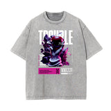 Washed Faded Street Style Pattern Tee-INNBLAC Fashion Apparel