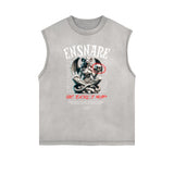 Washed Streetwear Aesthetic Graphic Tank Top-INNBLAC Fashion Apparel