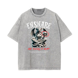 Washed Streetwear Aesthetic Graphic Tee-INNBLAC Fashion Apparel