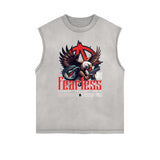 Washed Streetwear Aesthetic Graphic Tank Top-INNBLAC Fashion Apparel