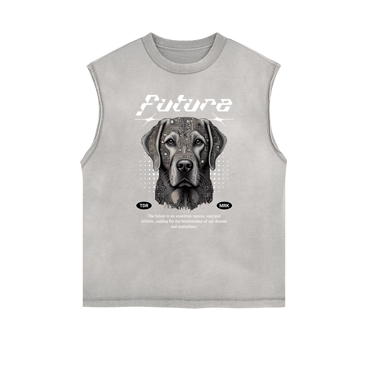 Washed Streetwear Aesthetic Graphic Tank Top-INNBLAC Fashion Apparel