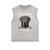 Washed Streetwear Aesthetic Graphic Tank Top-INNBLAC Fashion Apparel