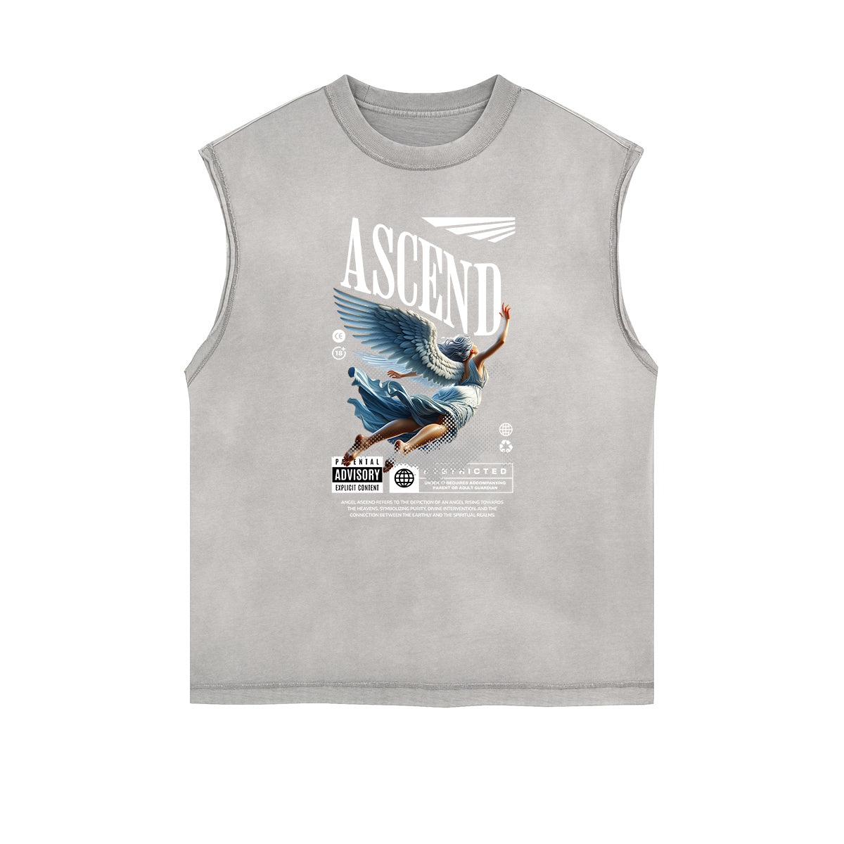 Washed Streetwear Aesthetic Graphic Tank Top-INNBLAC Fashion Apparel