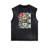 Sleeveless Black Streetwear Inspired Graphic Tee-INNBLAC Fashion Apparel