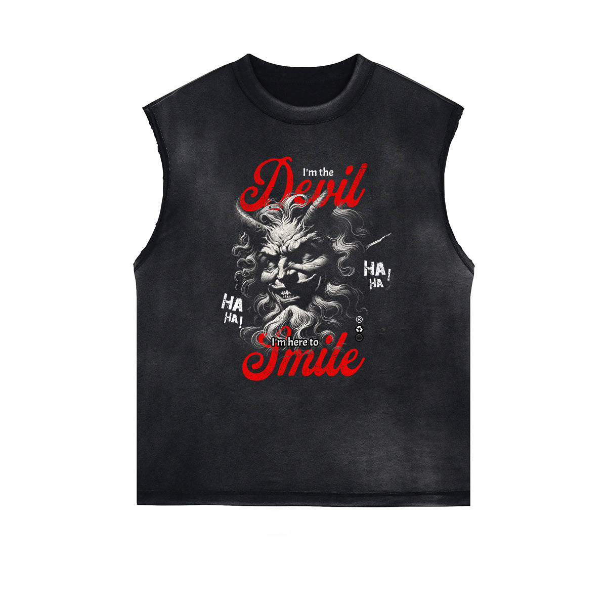 Sleeveless Black Streetwear Inspired Graphic Tee-INNBLAC Fashion Apparel