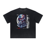 Distressed Rebellious Streetwear Pattern Tee-INNBLAC Fashion Apparel