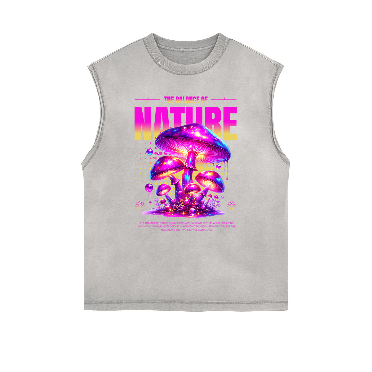 Sleeveless Rebellious Streetwear Pattern T Shirt-INNBLAC Fashion Apparel