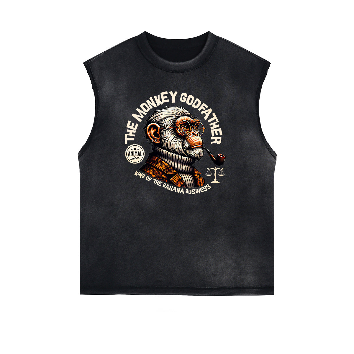 Sleeveless Streetwear Graphic Thick T Shirt-INNBLAC Fashion Apparel