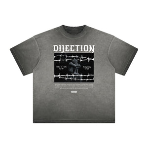 Distressed Streetwear Graphic Thick Tee-INNBLAC Fashion Apparel