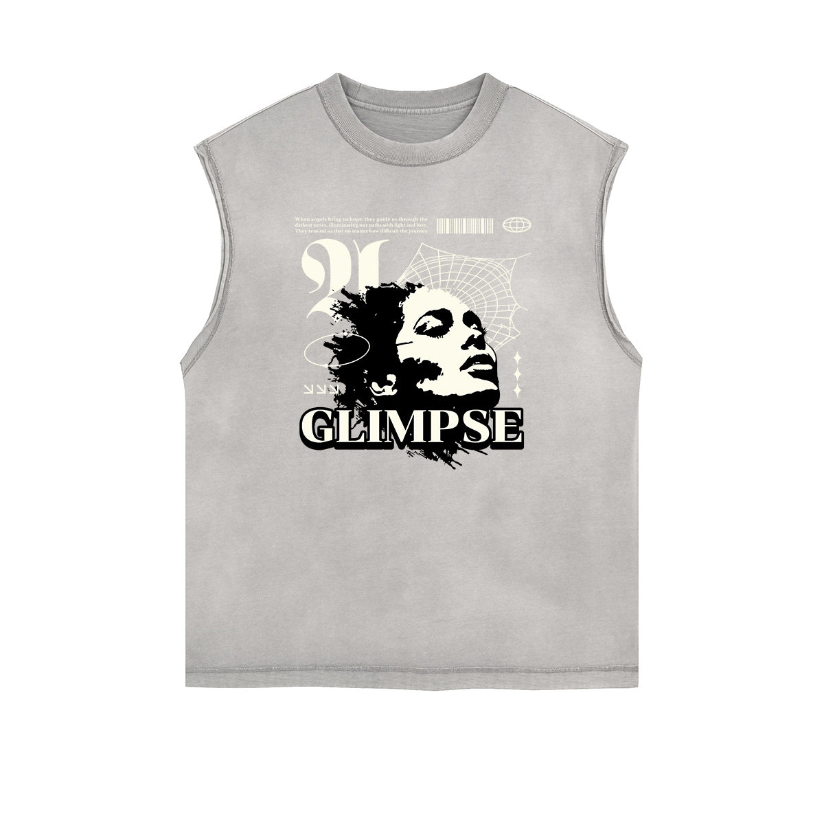 Street Style Washed Faded Thick Tank Top-INNBLAC Fashion Apparel