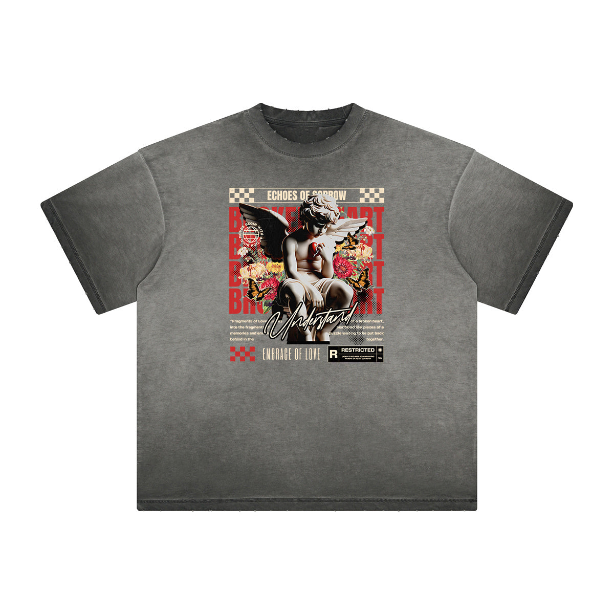 Heavyweight Cupid Statues Graphic Tee-INNBLAC Fashion Apparel