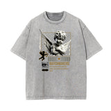 Washed Faded Cupid Statues Graphic Tee-INNBLAC Fashion Apparel