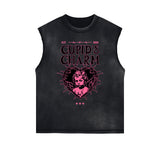 Sleeveless Cupid Streetwear Graphic T Shirt-INNBLAC Fashion Apparel