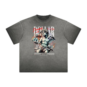 Faded Cupid Streetwear Graphic T Shirt-INNBLAC Fashion Apparel