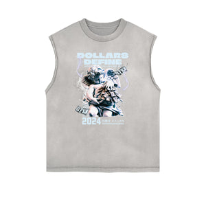 Sleeveless Cupid Streetwear Graphic T Shirt-INNBLAC Fashion Apparel