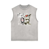 Sleeveless Cupid Streetwear Graphic T Shirt-INNBLAC Fashion Apparel