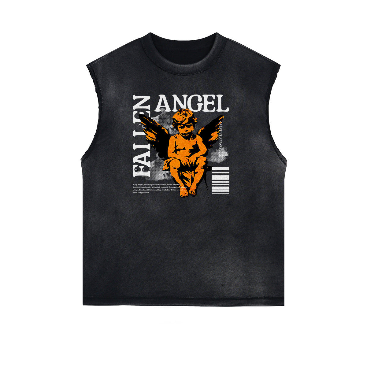 Sleeveless Cupid Streetwear Graphic T Shirt-INNBLAC Fashion Apparel