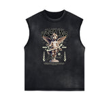 Sleeveless Cupid Streetwear Graphic T Shirt-INNBLAC Fashion Apparel