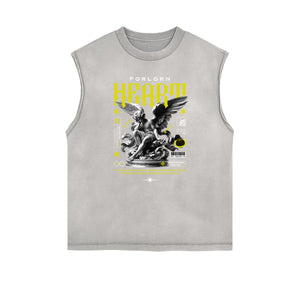 Sleeveless Cupid Streetwear Graphic T Shirt-INNBLAC Fashion Apparel