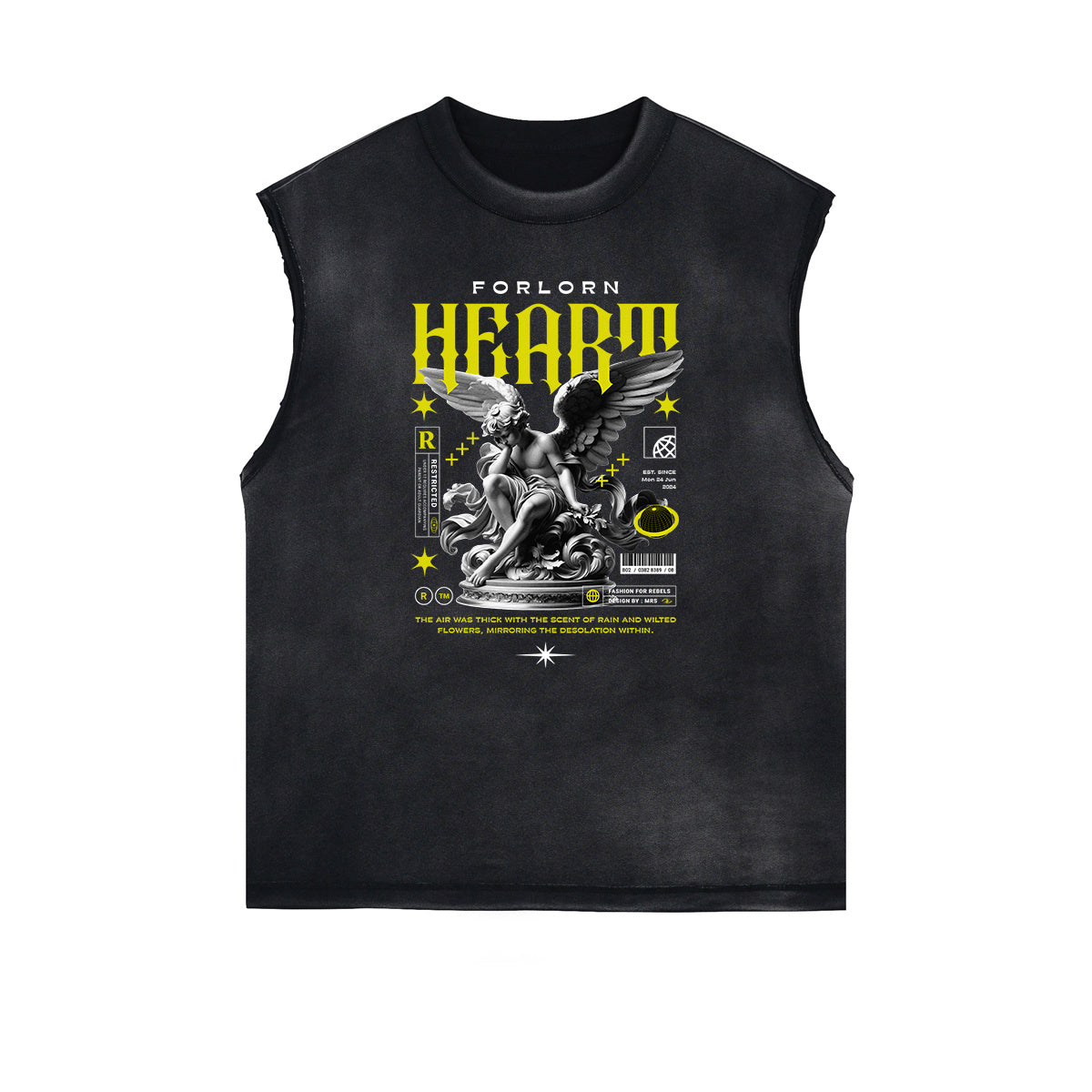 Sleeveless Cupid Streetwear Graphic T Shirt-INNBLAC Fashion Apparel