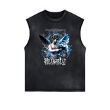 Sleeveless Cupid Streetwear Graphic T Shirt-INNBLAC Fashion Apparel