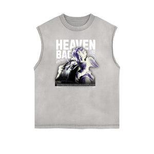 Sleeveless Cupid Streetwear Graphic T Shirt-INNBLAC Fashion Apparel