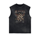 Sleeveless Cupid Streetwear Graphic T Shirt-INNBLAC Fashion Apparel