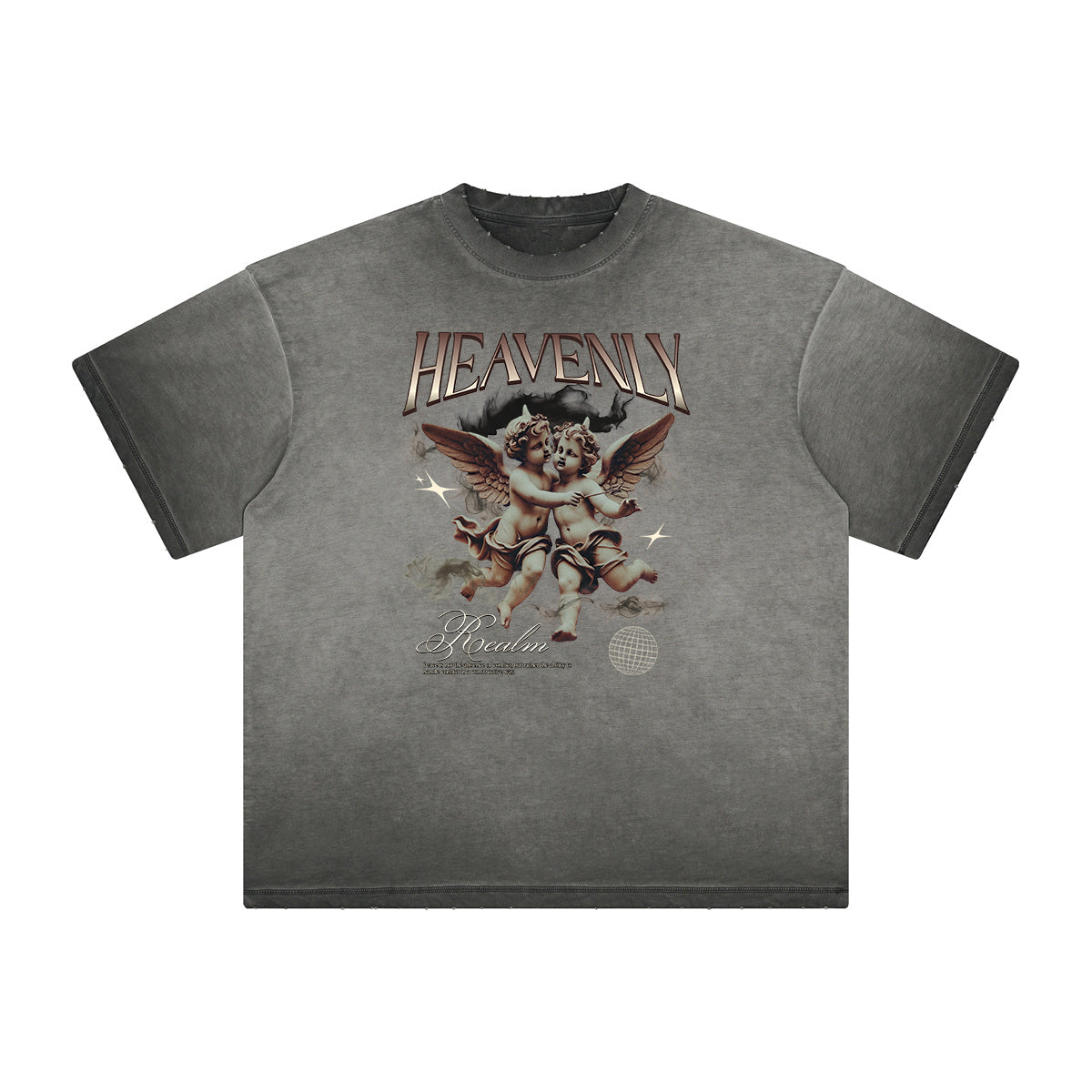 Faded Cupid Streetwear Graphic T Shirt-INNBLAC Fashion Apparel