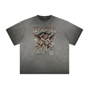 Faded Cupid Streetwear Graphic T Shirt-INNBLAC Fashion Apparel