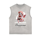 Sleeveless Playful Cupid Graphic T Shirt-INNBLAC Fashion Apparel