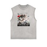 Sleeveless Playful Cupid Graphic T Shirt-INNBLAC Fashion Apparel