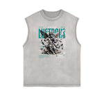 Sleeveless Playful Cupid Graphic T Shirt-INNBLAC Fashion Apparel