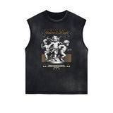 Faded Vintage Cupid Graphic Tank Top-INNBLAC Fashion Apparel