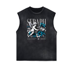 Faded Vintage Cupid Graphic Tank Top-INNBLAC Fashion Apparel