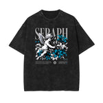 Faded Vintage Cupid Graphic T Shirt-INNBLAC Fashion Apparel