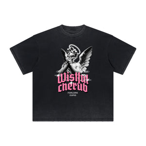 Heavyweight Vintage Cupid Graphic T Shirt-INNBLAC Fashion Apparel