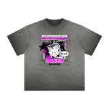 Heavyweight Distressed Anime Graphic Tee-INNBLAC Fashion Apparel