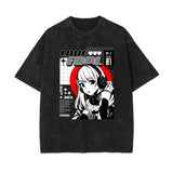 Stone Wash Anime Graphic T Shirt-INNBLAC Fashion Apparel