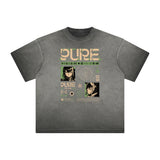 Faded Distressed Y2K Anime Graphic Tee-INNBLAC Fashion Apparel