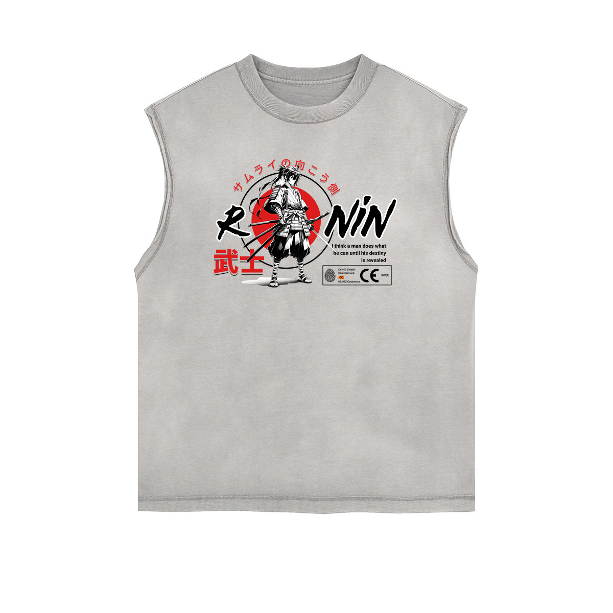 Washed Faded Y2K Anime Pattern Tank Top-INNBLAC Fashion Apparel