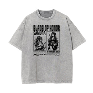 Washed Faded Y2K Anime Pattern Tee-INNBLAC Fashion Apparel