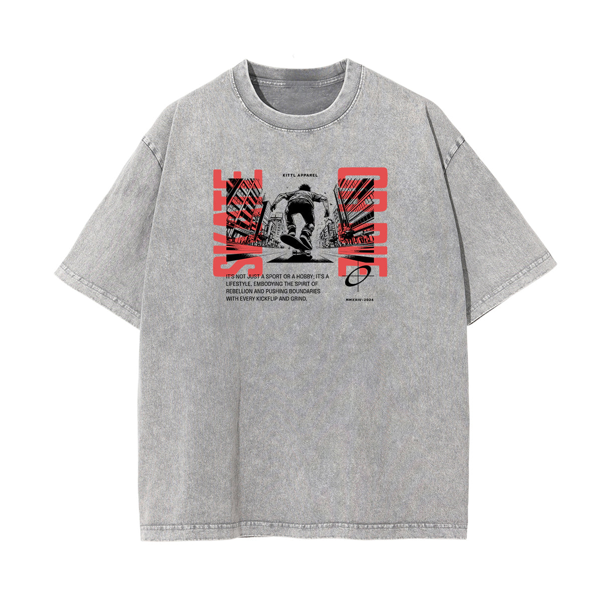 Washed Faded Y2K Anime Pattern Tee-INNBLAC Fashion Apparel