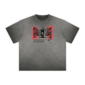 Faded Distressed Y2K Anime Graphic Tee-INNBLAC Fashion Apparel