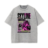 Washed Faded Y2K Anime Pattern Tee-INNBLAC Fashion Apparel