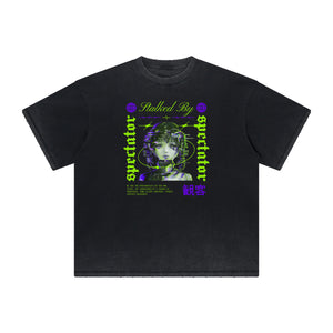 Heavyweight Distressed Y2K Anime Pattern Tee-INNBLAC Fashion Apparel