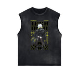 Sleeveless Thick Y2K Anime Graphic Tee-INNBLAC Fashion Apparel