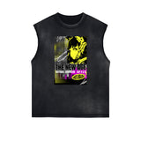 Sleeveless Thick Y2K Anime Graphic Tee-INNBLAC Fashion Apparel