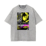 Washed Faded Y2K Anime Pattern Tee-INNBLAC Fashion Apparel